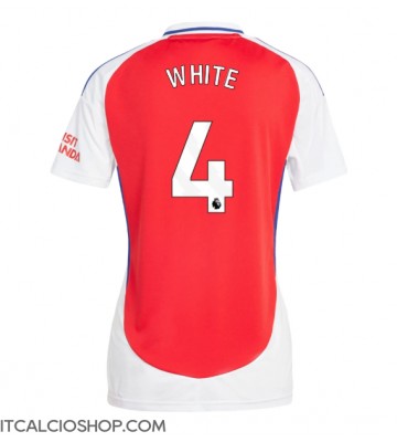 Arsenal Ben White #4 Prima Maglia Femmina 2024-25 Manica Corta